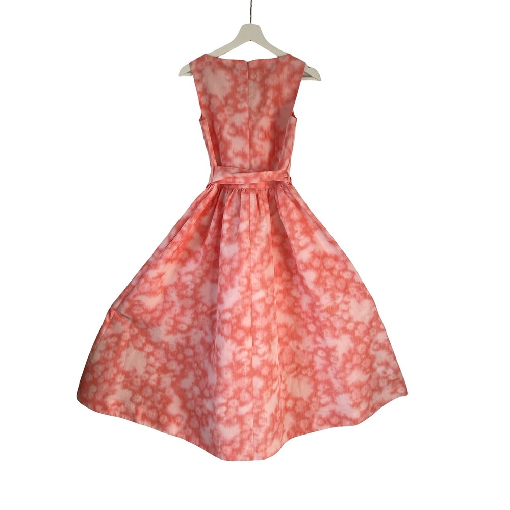 Molly Goddard Abstract Floral Tie Dye Tent Dress Pink Orange Princess Garden 2 - Picture 12 of 16